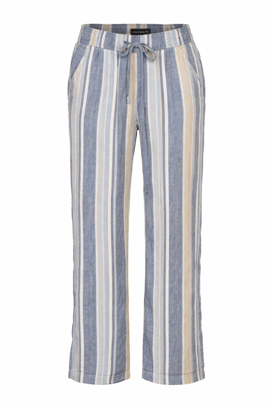 Counterparts Linen Rayon Stripe Lounge Pants Coastal Boho Relaxed Fit Women’s Sm
